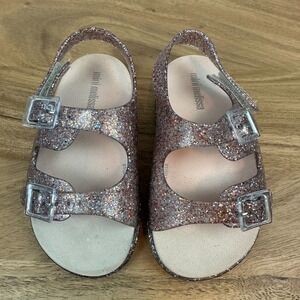 New Little Kids Mini Melissa Glitter Jelly Strappy Comfort Casual Sandals 8 C